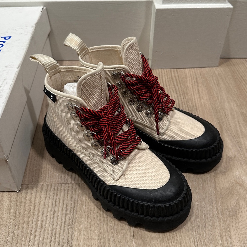 Proenza Shouler Canvas Hiking Boots